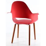 XL Aymes kollu Poliproplen sandalye kırmızı
