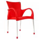 Sarıyer alüminyum ayaklı plastik sandalye kırmızı