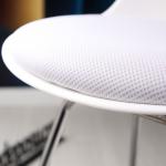 Swella Sabit krom Ayaklı Bar Sandalyesi 75H (Beyaz)