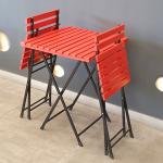 Ayaz Ahşap Masa Sandalye Takımı (Kırmızı)
