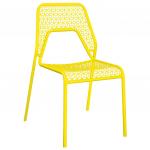 Güneş kolsuz metal sandalye Sarı