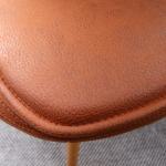 Simge Natural Ahşap Ayaklı Sandalye (Kahve Nubuk)