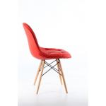 Aymes çubuk ayaklı ahşap sandalye Kırmızı