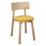 Seven Ahşap Sarı Minderli Sandalye