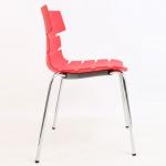 Çizgi poliproplen sandalye kırmızı