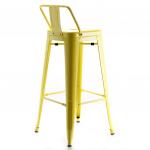 Sırtlı Tolix Bar Sandalyesi Sarı 75 h