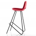 Rasko Eyfel siyah ayaklı bar sandalyesi  Kırmızı