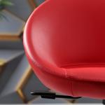Gloria Çemberli Bar Sandalyesi (Kırmızı Deri)