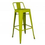 Sırtlı Tolix Bar Sandalyesi Yeşil Mat ( Kampanyalı )