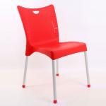 Tuğra kolçaksız plastik sandalye kırmızı