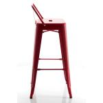 Sırtlı Tolix Bar Sandalyesi Kırmızı ( Kampanyalı )