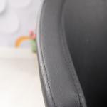 Rivera Natural Ahşap Ayaklı Sandalye (Siyah Deri)
