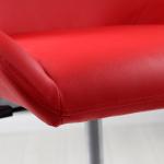 Doğu Çemberli Bar Sandalyesi (Kırmızı Deri)