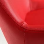 Doğu Çemberli Bar Sandalyesi (Kırmızı Deri)