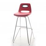 Bolder Eyfel Krom Ayaklı Bar Sandalyesi Kırmızı ( Deri )