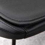 Rivera Boyalı Transmisyon Ayaklı Metal Sandalye (Siyah Deri)