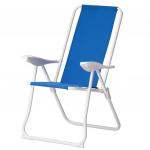 Portatif metal sandalye mavi kumaş