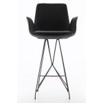Montera Boyalı Metal Ayaklı Bar Sandalyesi Siyah