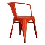 Tolix Kollu Metal Sandalye Kırmızı