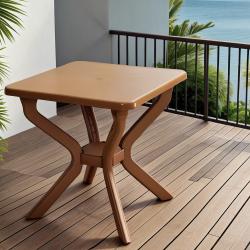 70x70 demonte ayaklı plastik masa teak