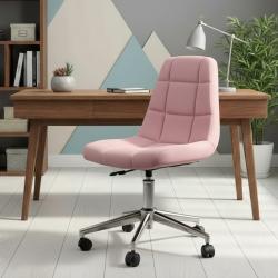 Lucia Çalışma Koltuğu (Krom Ayak ,Pembe Lakos Kumaş)