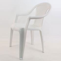 Kare desenli kollu plastik sandalye