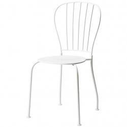 Ferforje 2 metal sandalye 3 beyaz