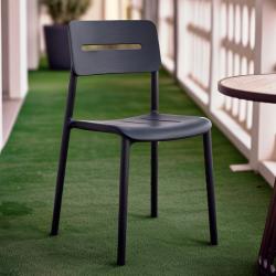 Lorenzo Kolsuz Plastik Sandalye Antrasit