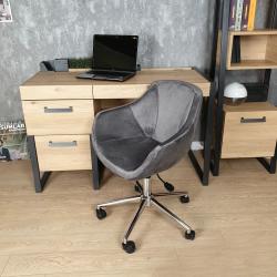 Focus Bilgisayar ve Çalışma Koltuğu Krom Yıldız Ayaklı (Kumaş 426 )