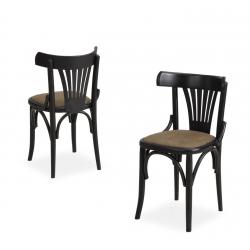 Jardel Kolsuz Thonet Ahşap Sandalye Siyah