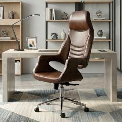 Wagner Müdür Ve Yönetici Koltuğu (Koyu Kahverengi Deri)