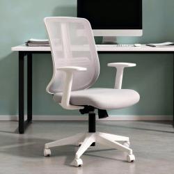 Tokyo Beyaz Plastik Ayaklı Çalışma Ve Ofis Koltuğu (Açık Gri File)