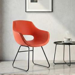 Fiesta Boyalı Transmisyon Ayaklı Misafir ve Bekleme Koltuğu Turuncu