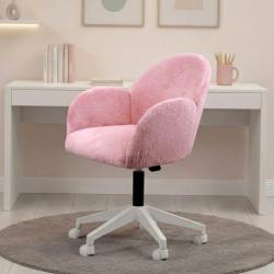 Bellasoft Çalışma Kotuğu Pembe Peluş Kumaş