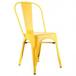 Tolix Kolsuz Metal Sandalye Mat Sarı