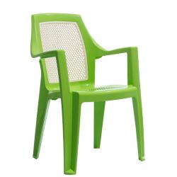Lenda Kollu Plastik Sandalye Yeşil