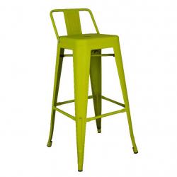 Sırtlı Tolix Bar Sandalyesi Yeşil Mat