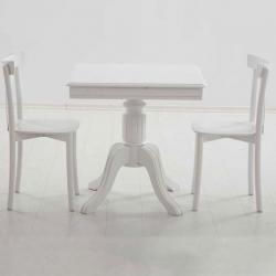 Thonet Sandalye Masa Takımı İkili Beyaz