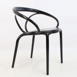 bird polikarbon sandalye siyah
