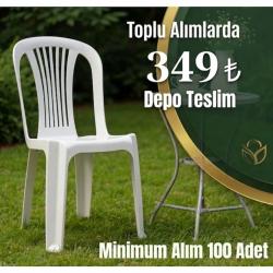 2,5 kg kolsuz plastik sandalye beyaz