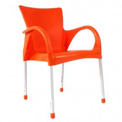 Sarıyer alüminyum ayaklı plastik sandalye turuncu