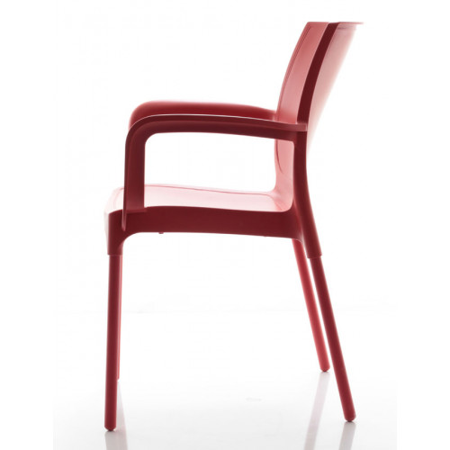 Leon Plus Kollu P.p. Sandalye Kırmızı ayaklı