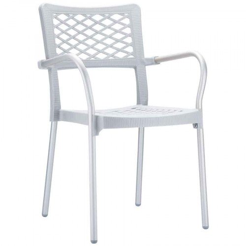 Bella alüminyum ayaklı plastik bahçe sandalyesi
