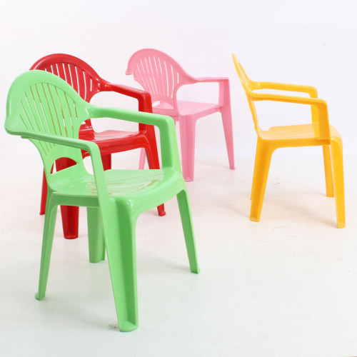 kollu plastik çocuk sandalyesi pembe
