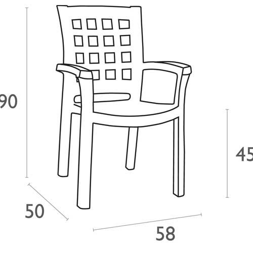 Maki plastik bahçe ve balkon sandalyeleri