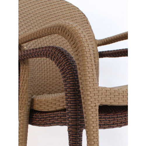 Kınalı kollu rattan sandalye saman renk