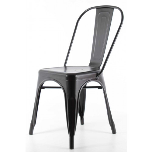 Tolix kolsuz metal sandalye siyah