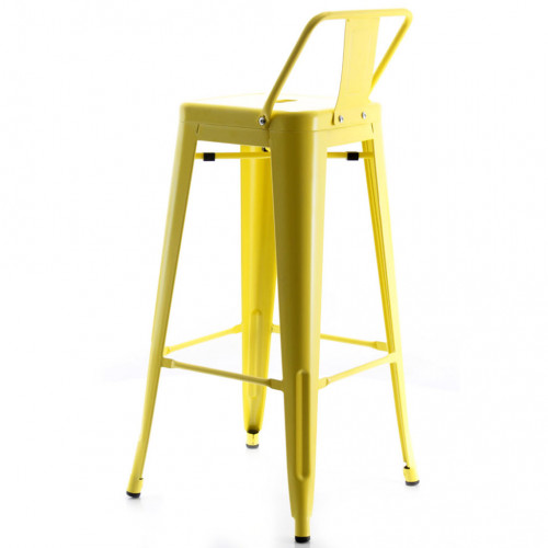 Sırtlı Tolix Bar Sandalyesi Sarı 75 h