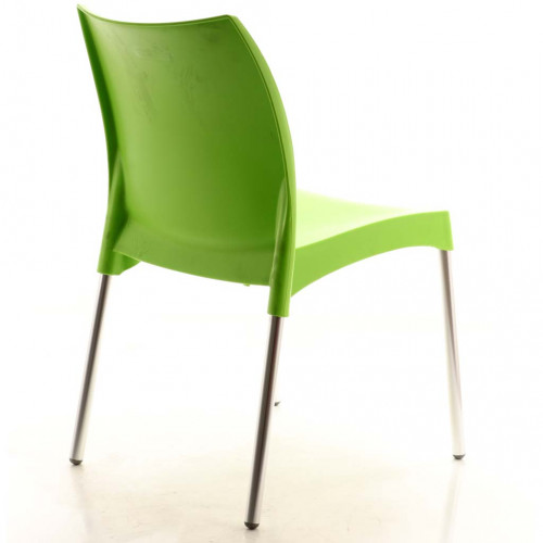 Crey Alüminyum Ayaklı Plastik Sandalye Yeşil