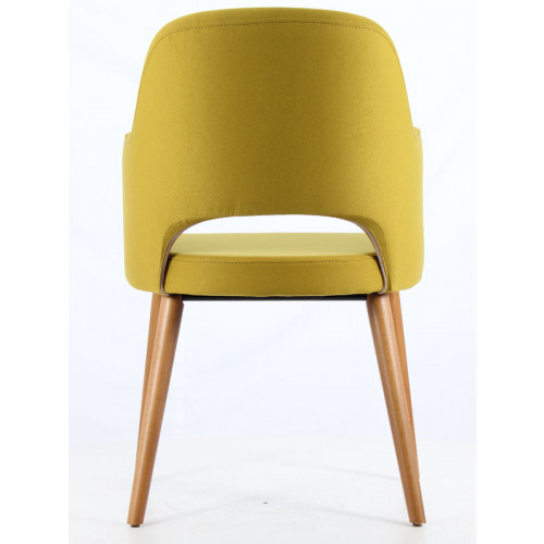 Batum Kollu Ahşap Sandalye Sarı